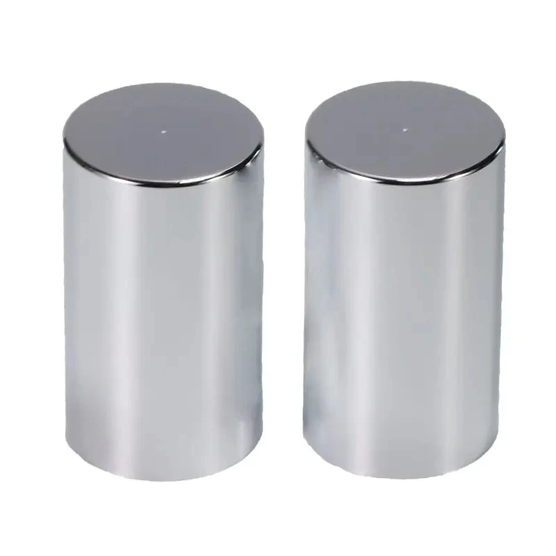 Flat Top Cylinder Screw-on Chrome ABS Nut Cover