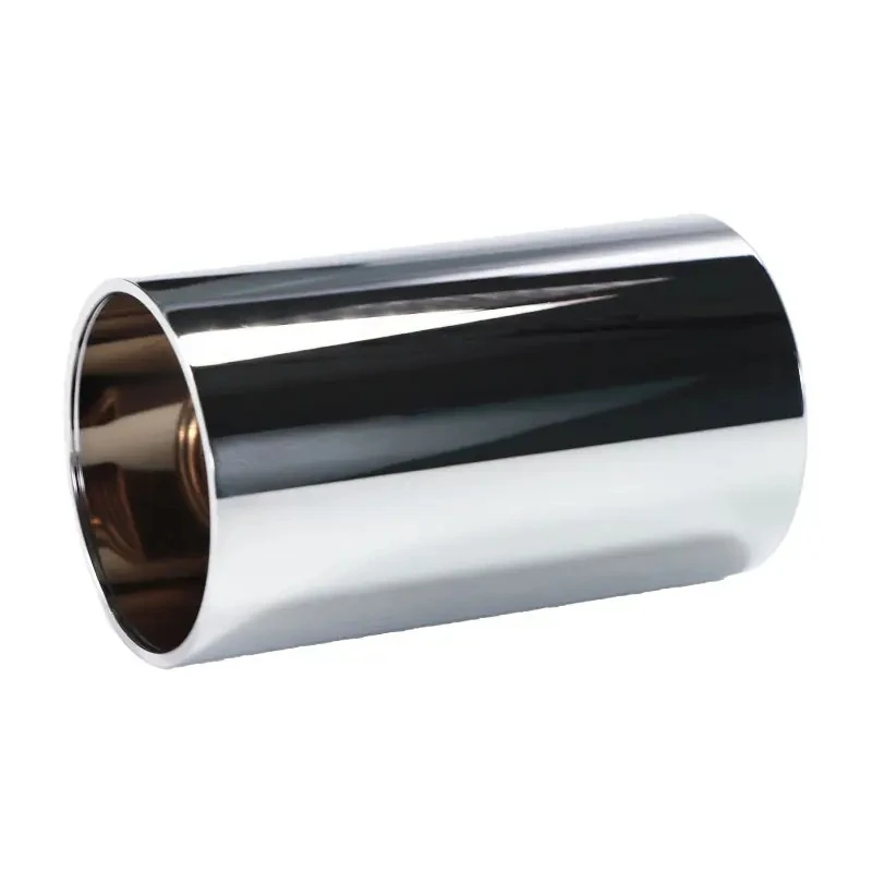 Flat Top Cylinder Screw-on Chrome ABS Nut Cover